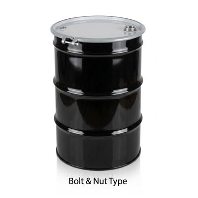 BRAND NEW STEEL DRUM WITH COVER 200L (BOLT & NUT TYPE)